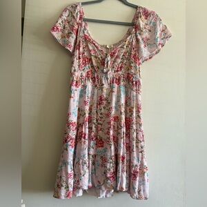 Rewind Pink Floral Dress